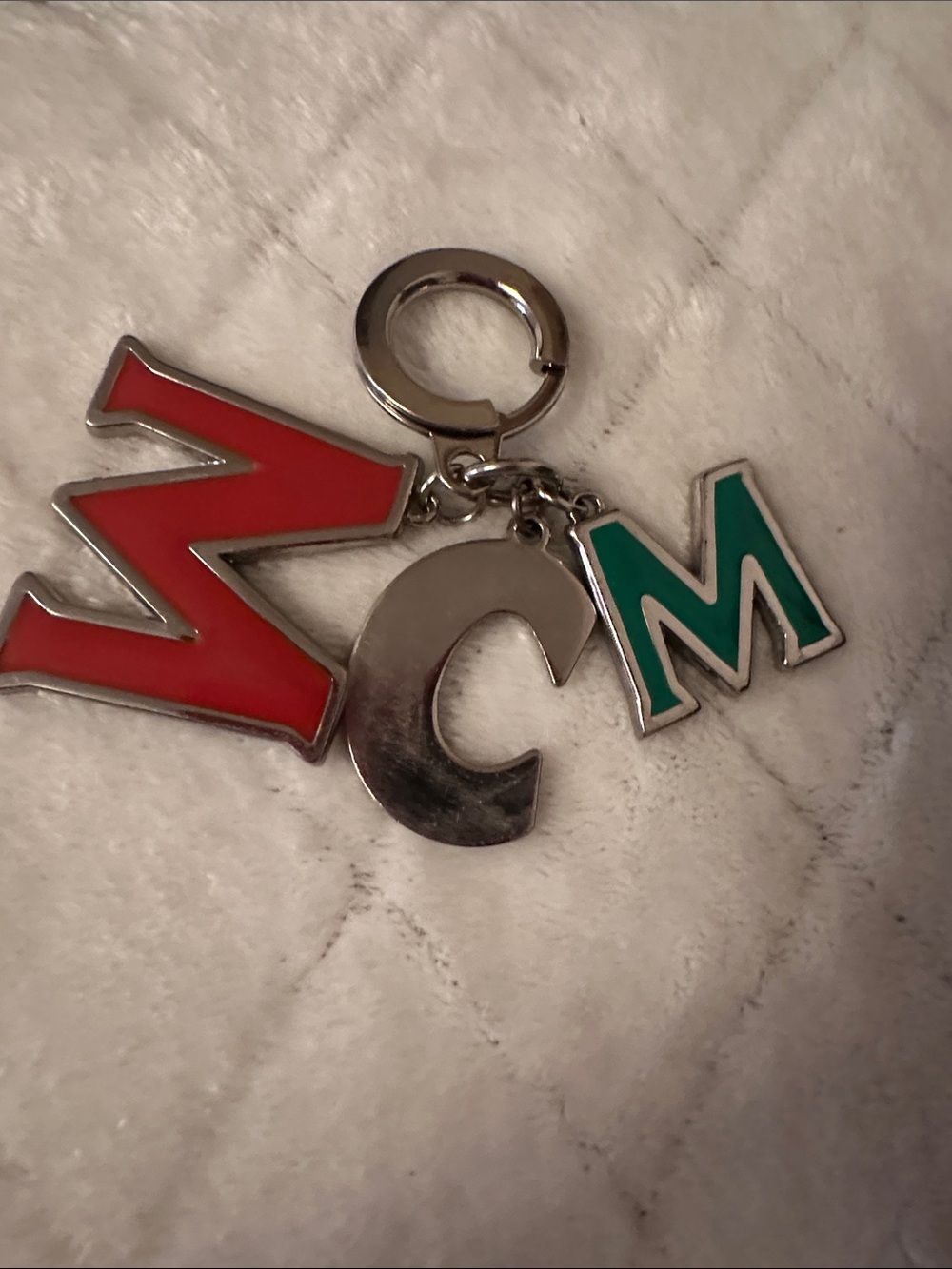 MCM Orange and green Letter Bag Charm